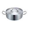 STAINLESS STEEL TALL BODY SAUCE POT WITH COMPOUND BOTTOM (DOUBLE LUGS) - SILVER - KITCHENWARE # 612101