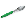 STAINLESS STEEL BASTING SOLID SPOONS WITH ERGO GRIP HANDLE - GREEN - VOLLRATH # 6414070