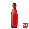 Giara Swing Bottle - Red 1000ML (2 Pieces)