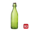 Giara Swing Bottle - Green 1000ML (2 Pieces)