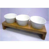 NANTO 4PCS MELAMINE SERVINGBOWL W/BAMBOO TRAY SET - ASSORTED - EFAY # 70110401IV