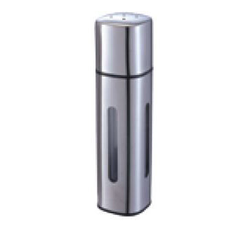 方形不銹鋼粉桶，帶垂直窗口 - 銀色 - 廚具 # 860194