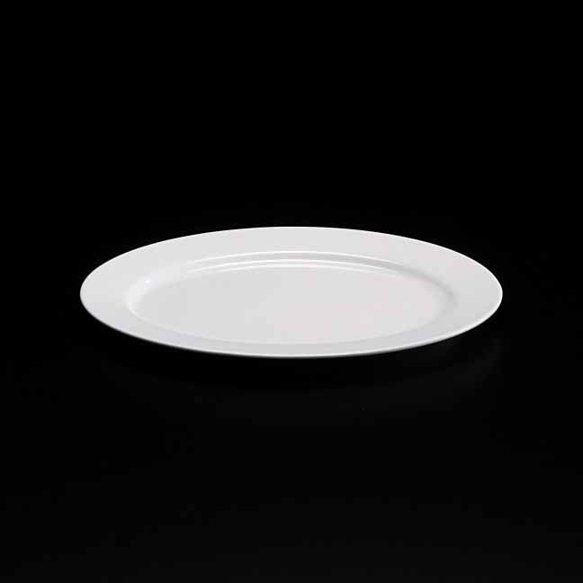 BONE CHINA OVAL RIM PLATE - WHITE - DON BELLINI # DB1011126