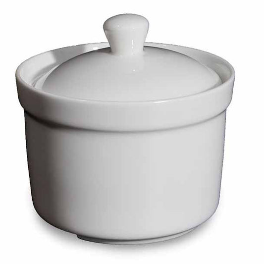 BONE CHINA SOUP CUP WITH LID - WHITE - DON BELLINI # DB1020910