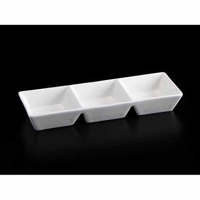 BONE CHINA DIVIDED DISH - WHITE - DON BELLINI # DB106SD3C