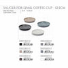 DE TERRA SAUCER FOR 125ML COFFEE CUP - 12.5 CM - MATT BLACK - DON BELLINI # DB2130012