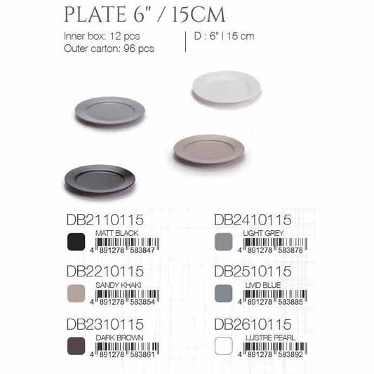 DE TERRA PLATE 6" l 15CM - DARK BROWN - DON BELLINI # DB2310115