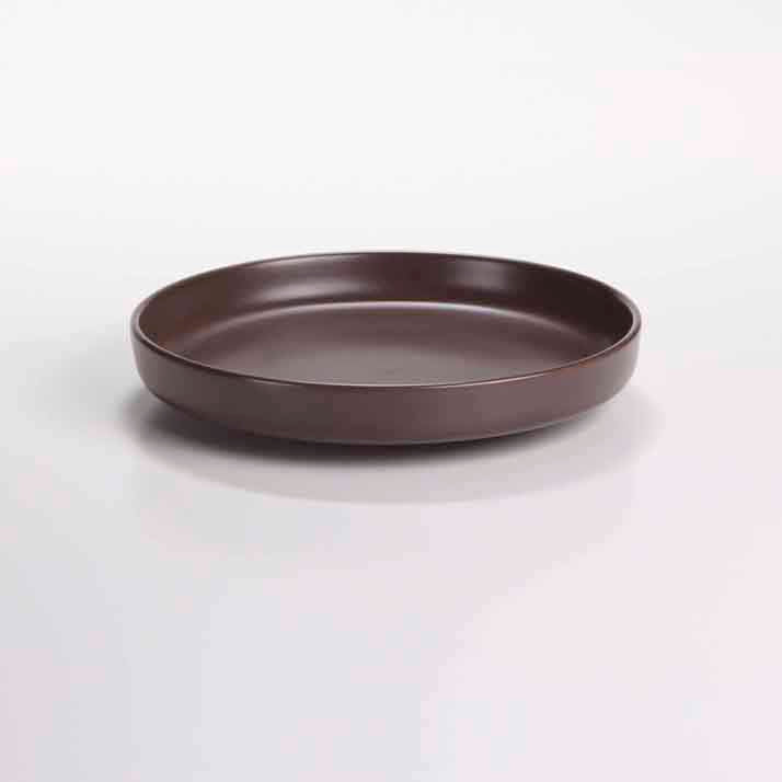 DE TERRA DEEP PLATE 8.25" l 21CM - DARK BROWN - DON BELLINI # DB2310221