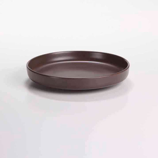 DE TERRA DEEP PLATE 8.25" l 21CM - DARK BROWN - DON BELLINI # DB2310221