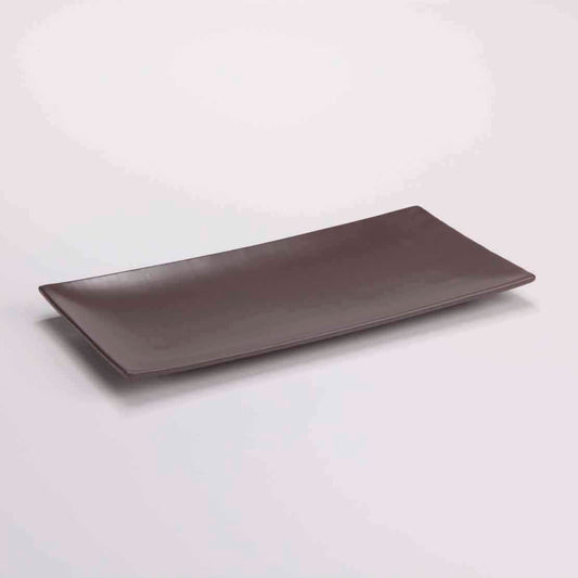 DE TERRA RECT. PLATE 11" l 28 CM - DARK BROWN - DON BELLINI # DB2313028