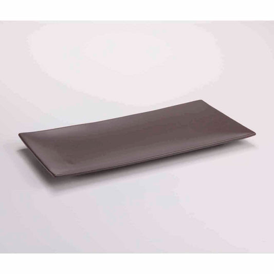 DE TERRA RECT. PLATE 13" l 33 CM - DARK BROWN - DON BELLINI # DB2313033
