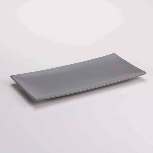 DE TERRA RECT. PLATE 11" l 28 CM - LIGHT GREY - DON BELLINI # DB2413028