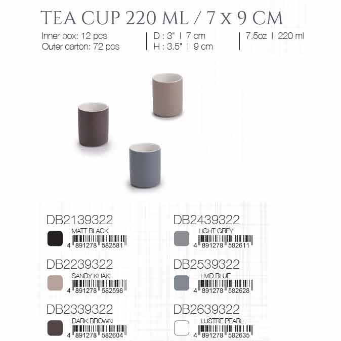 DE TERRA TEA CUP 220 ML l 7 x 9 CM - LUSTRE PEARL - DON BELLINI # DB2639322