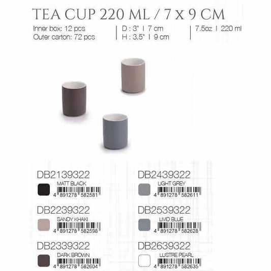 DE TERRA TEA CUP 220 ML l 7 x 9 CM - LUSTRE PEARL - DON BELLINI # DB2639322