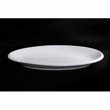 FINE CHINA THICK RIM OVAL PLATE 18" | 46 CM - WHITE - DON BELLINI # DB3011046