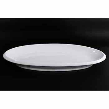 FINE CHINA THICK RIM OVAL PLATE 20" | 51 CM - WHITE - DON BELLINI # DB3011051