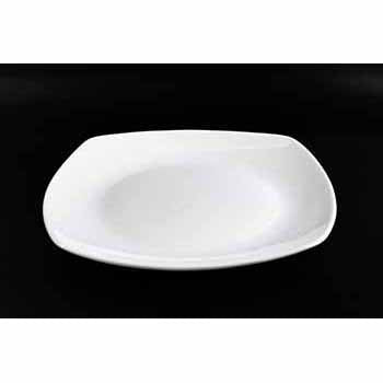 FINE CHINA SQUARE COUPE PLATE 12" | 30 CM - WHITE - DON BELLINI # DB3012031