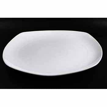 FINE CHINA SQUARE COUPE PLATE 14" | 36 CM - WHITE - DON BELLINI # DB3012036