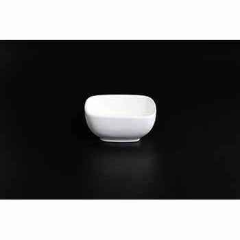 FINE CHINA SQUARE SAUCE DISH 3" | 8 CM - WHITE - DON BELLINI # DB306SD83