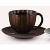 120ML PORCELAIN CUP+SAUCER - BLACK - HERO # HE-CS120PO-BK