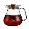 360ML BOROSILICATE GLASS POT W/COVER - HERO # HE-POT360GL