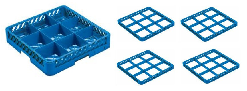 9 COMP.RACK W/ 4 EXTENDERS (BLUE) - JIWINS #JW-9+4