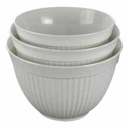 NEWTON 9'' STRIPE BOWL - IVORY - EFAY # 200109IV