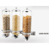 WALL MOUNTED THREE 4L CEREAL DISPENSER - STAINLESS STEEL - SUNNEX # U08-430