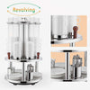 REVOLVING CUPS DISPENSER FOR 48 CUPS WITH 3 MUGS FOR TEA SPOON AND PACKET HOLDER - STAINLESS STEEL - SUNNEX # U09-1000