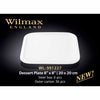 8" X 8" | 20 X 20 CM DESSERT PLATE - WHITE - WILMAX # WL-991227