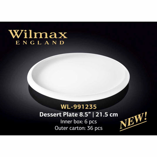 8.5" | 21.5CM DESSERT PLATE - WHITE - WILMAX # WL-991235