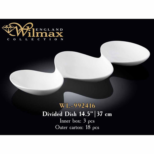 37 CM DIVIDED DISH - WHITE - WILMAX # WL-992416