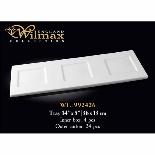 36 CM X 13CM TRAY - WHITE - WILMAX # WL-992426