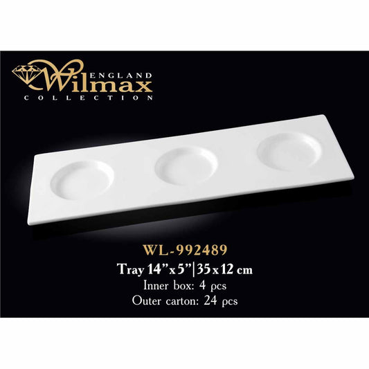 35 X 12CM TRAY - WHITE - WILMAX # WL-992489