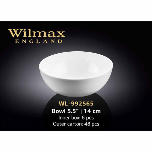 14 CM BOWL - WHITE - WILMAX # WL-992565