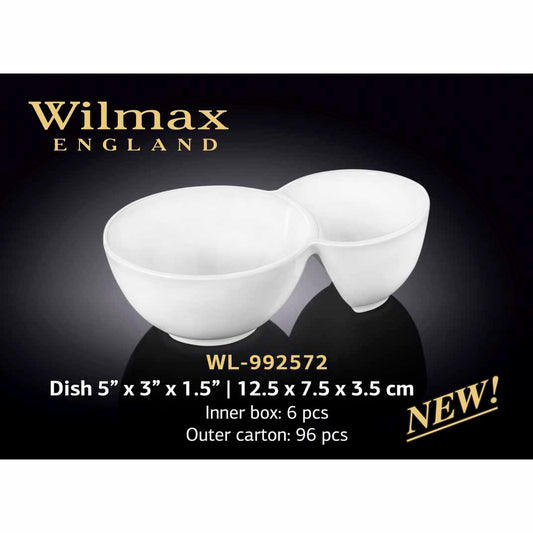 12.5 X 7.5 X 3.5 CM DISH - WHITE - WILMAX # WL-992572