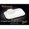 14" X 8.5" | 36 X 21.5CM RECTANGULAR PLATTER - WHITE - WILMAX # WL-992575
