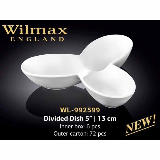 5" | 13CM DIVIDED DISH - WHITE - WILMAX # WL-992599