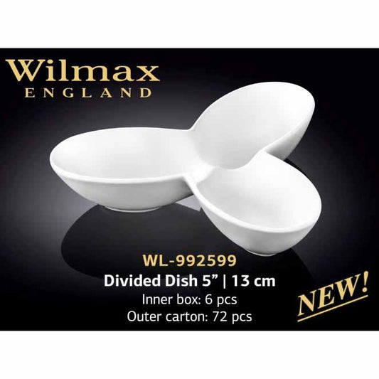 5" | 13CM DIVIDED DISH - WHITE - WILMAX # WL-992599