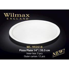 14" | 35.5 CM PIZZA PLATE - WHITE - WILMAX # WL-992618