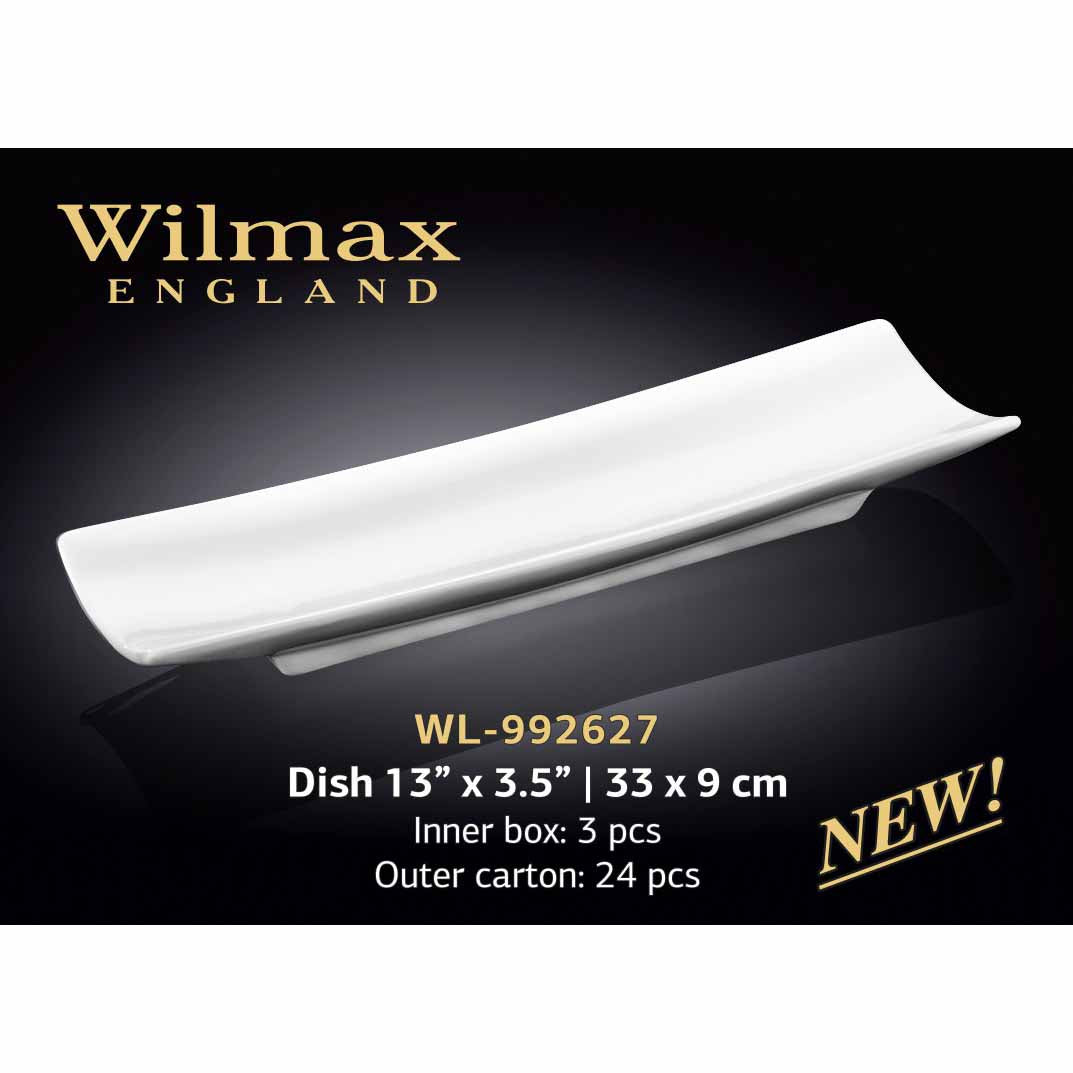 13" X 3.5" DISH - WHITE - WILMAX # WL-992627
