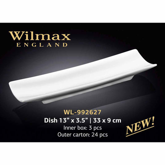 13" X 3.5" DISH - WHITE - WILMAX # WL-992627