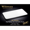 12" X 7.5" FLAT PLATTER - WHITE - WILMAX # WL-992636