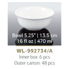 5.25" | 13.5 CM 16 OZ | 470 ML BOWL - WHITE - WILMAX # WL-992734