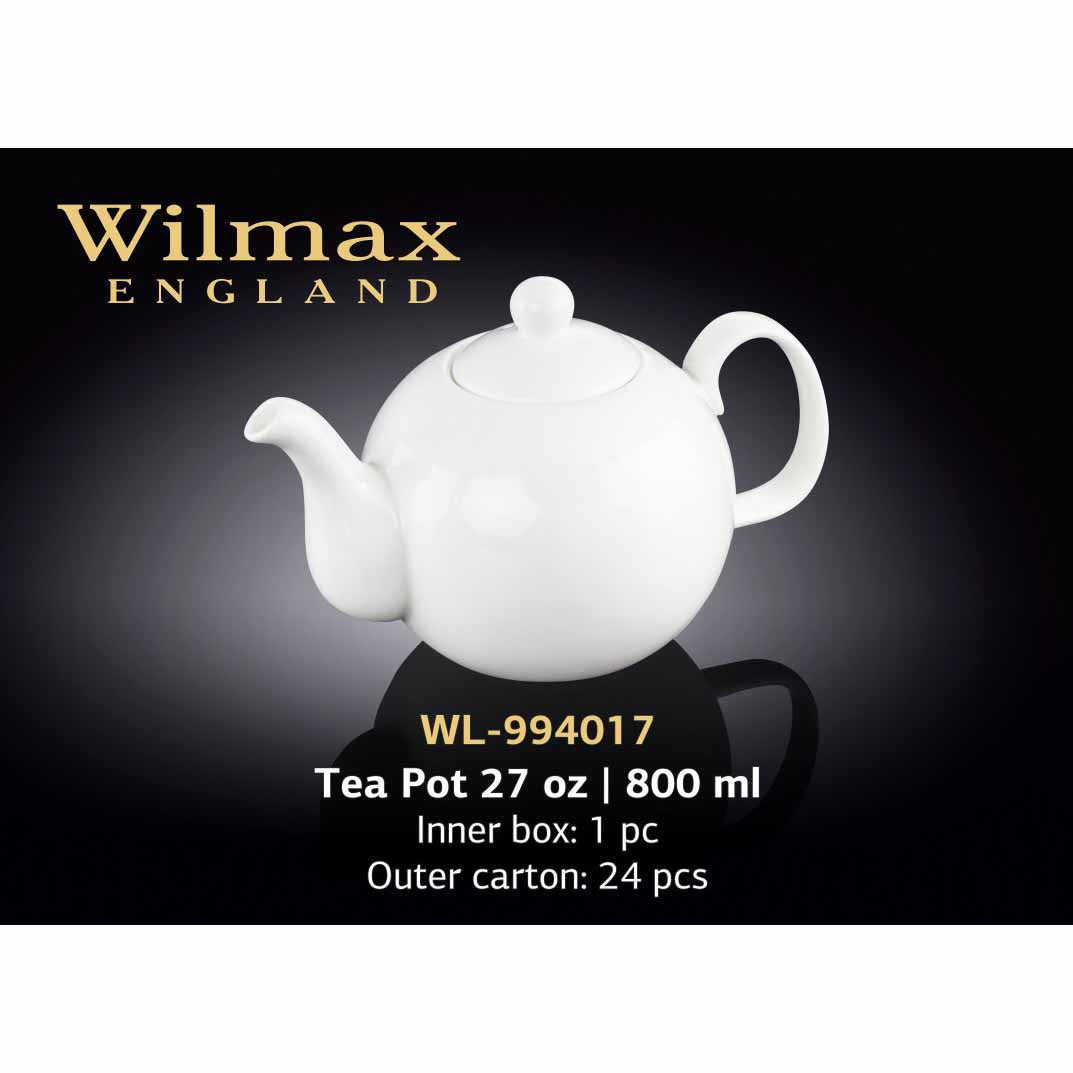 27 OZ TEAPOT - WHITE - WILMAX # WL-994017