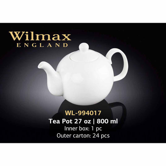 27 OZ TEAPOT - WHITE - WILMAX # WL-994017