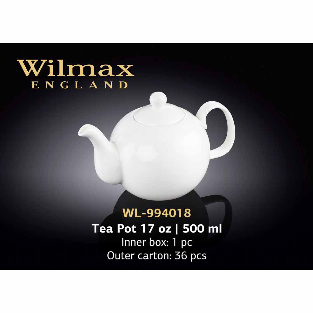 17 OZ TEAPOT - WHITE - WILMAX # WL-994018