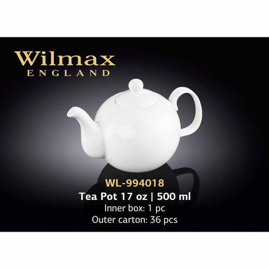 17 OZ TEAPOT - WHITE - WILMAX # WL-994018