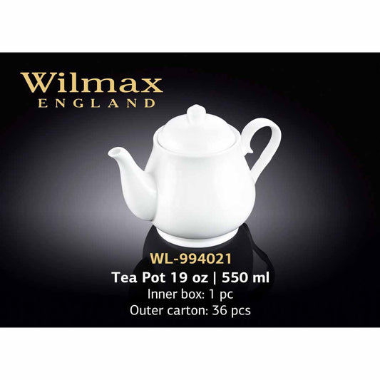 19 OZ TEAPOT - WHITE - WILMAX # WL-994021