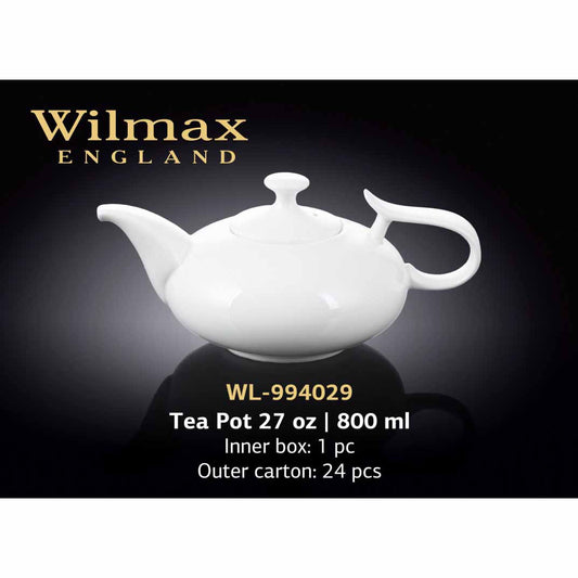 27 OZ TEAPOT - WHITE - WILMAX # WL-994029